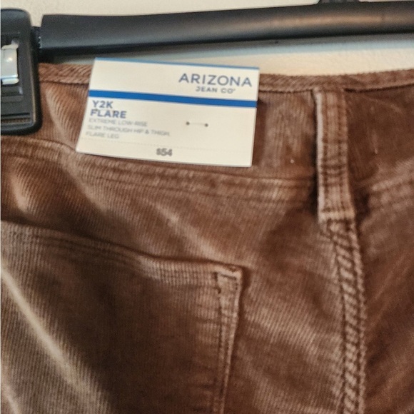 Arizona y2k low rise flare Corduroy Pants brown size 9 - Picture 4 of 5